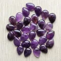 Pierre d'Améthystes Naturelle Cabochon Goutte d'Eau de Bonne Qualité 15x20mm pour la Fabrication