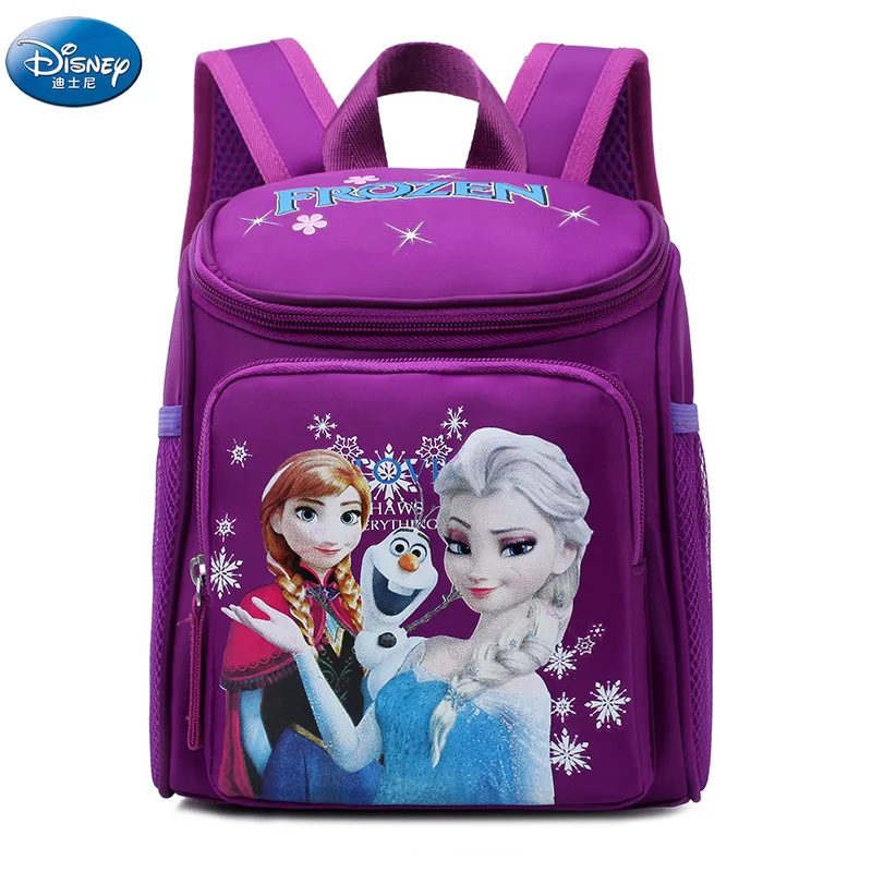 Disney nouvelles filles congelées elsa anna princesse sacs à dos en peluche enfants sac d'école respirant maternelle sac à dos