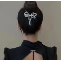 Pince à cheveux nœud biscuits coréen pour femmes queue de cheval chic rétro pince à cheveux