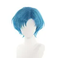 Perruque Cosplay synthétique courte bleu Cyan – Sailor Mercury Mizuno Ami perruque coiffée