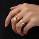 Bague ouverte en strass pour femmes bijoux papillon deux doigts anneau de mariage vente en gros