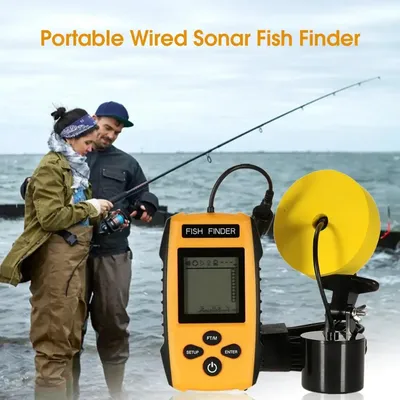 Détecteur de poisson sans fil antirouille avec affichage numérique outil de pêche incassable