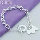 DOTEFFIL-Bracelet pendentif chien en argent regardé 925 pour femme or 24 carats breloque OT