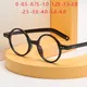Lunettes rondes anti-rayons bleus pour femmes lunettes de myopie à vision unique 0 -0.5 -0.75