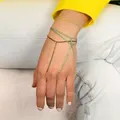 Bracelet de poignet en Zircon cubique pour femmes chaîne de poignet bijoux à la mode pour dos de