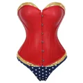 Bustier corset sexy en similicuir pour femmes vêtements de corps avec pantalons chauds costume de
