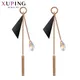 Xuping-Boucles d'oreilles pendantes en cristal plaqué or pour femmes bijoux fantaisie style long