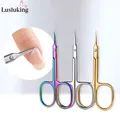 Russian-Style Cuticle Nippers Manicure Scissors Cut Curved Tip Nail Pedicure Grooming Tools