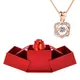 Collier pendentif en cristal avec Rose boîte de rangement de bijoux cadeau romantique pour la