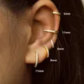 Boucles d'oreilles créoles rondes simples pour femmes et filles boucles d'oreilles pavées de petits