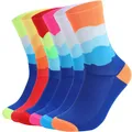 Chaussettes de sport respirantes de marque professionnelle six couleurs pour vélo de route sports