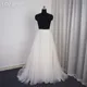 Jupe seule de mariée rustique robe de mariée en Tulle Organza doublure Champagne avec strass