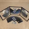 Miroir d'entraînement à 3 voies pour carte magique accessoires de tours de magie gimmick tension