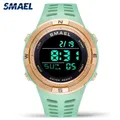 SMAEL – montre-bracelet numérique pour hommes et femmes unisexe affichage LED vert Date