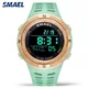 SMAEL – montre-bracelet numérique pour hommes et femmes unisexe affichage LED vert Date