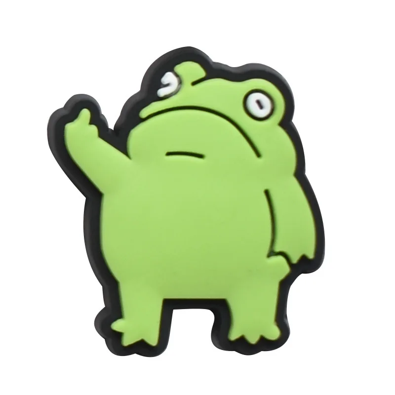 Breloques de chaussures grenouille amusantes pour Crocs, accessoires pour hommes, épingles de sabots, Badge pour femmes, garçon et fille, Jeans, décorations pour enfants, accessoires de chaussures à