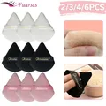 2/3/4/6Pcs Triangle Bouffée de Poudre Mini Visage Maquillage Éponge Cosmétiques Coton Doux Visage