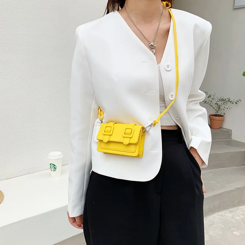 Sacs à main Messenger simples pour femmes, sacoche à motif, sacs initiés, cuir PU, solide, document, mini sac à bandoulière pour filles, mode