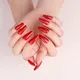 Faux ongles de Ballet longs bonbons Sexy rouge 24 pièces dernière collection P1329