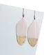 Boucles d'Oreilles en Forme de Goutte d'Eau en Plume Naturelle pour Femme Accessoire de Peinture