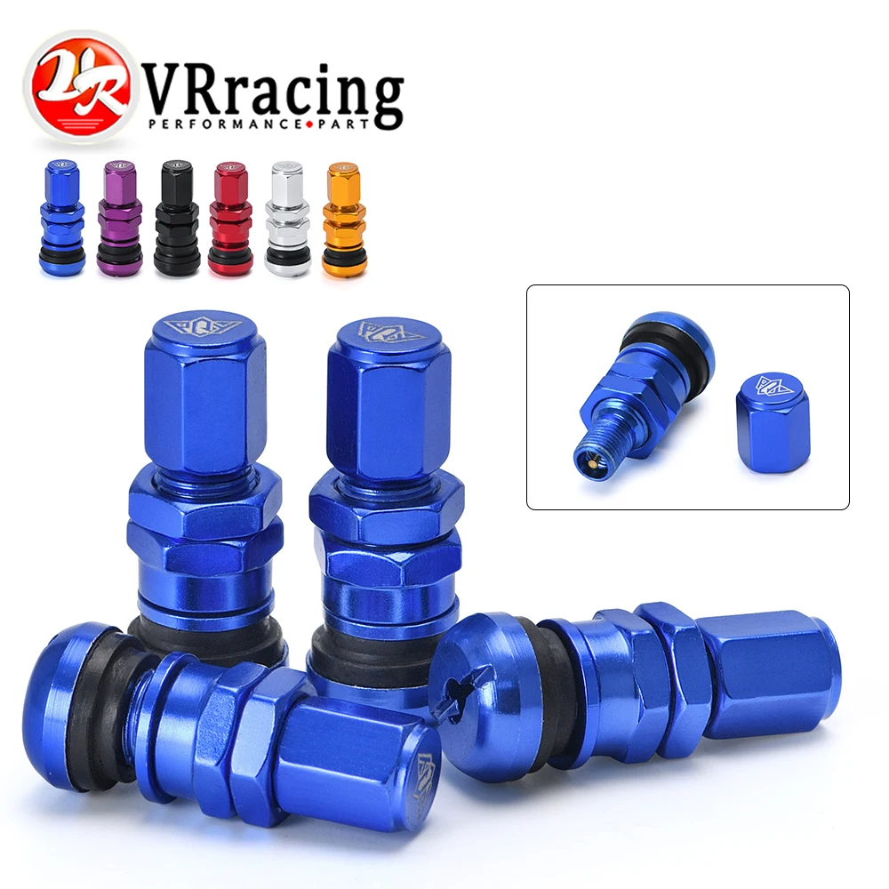 4 pièces/ensemble universel moto voiture roue Tubeless pneu Valve Air bouchons pour pneu Valve tige aluminium métal Air Valve tige VR-WR11