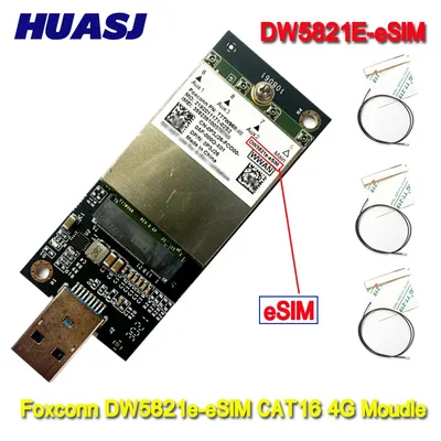 HUASJ-Carte pour Dell DW5821e T77W968 Carte WWAN 4G Technologie pour Lattitude 5420 5424 7424