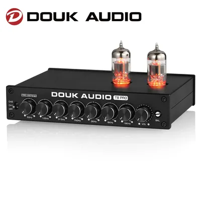 Douk Audio-Tube stéréo à assujetHiFi T8PRO préampli XLR/RCA égaliseur EQ 7 bandes haut-parleur