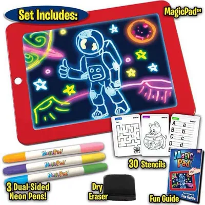 Kit de planche à dessin Magic LCD Glow pour enfants écriture de graffiti pour enfants cadeau