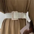 Ceintures en perles pour femmes taille large fermeture à la mode jupe de pull décoration Simple