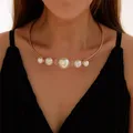 Colliers de la présidence en perles de cristal de couples en alliage de luxe pour femmes tour de