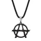 Anarchy Symdangers-Collier pendentif lettre A chaîne optique émail noir surnaturel tendance