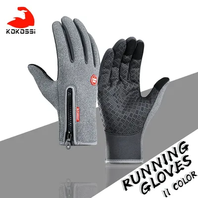KoKossi – gants chauds pour la course à pied imperméables coupe-vent pour écran tactile