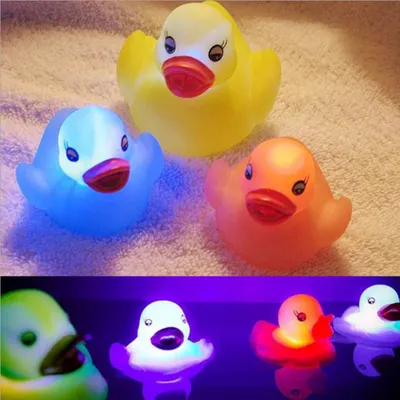 Jouet de bain et douche pour bébé canard flottant à LED pour enfant 1/2/3 jouet éducatif de plage