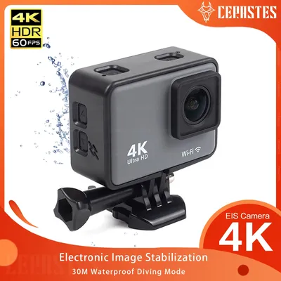 CERASTES-Caméra d'action anti-tremblement avec écran télécommandé caméra de sport étanche