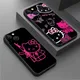 Coque de téléphone Hello Kitty Cat pour iPhone coque en silicone noir mignon cool 11 12 13