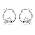 Harong – boucles d'oreilles en forme de dauphin plaqué argent pour fille mignon mignon Animal de