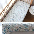 CPull-Drap-housse en coton pour nouveau-né linge de lit pour enfants housse de matelas protecteur
