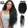 BOL-Bundles de cheveux synthétiques Afro Kinky Curly Weave High Degré Fibre Ombre 4/6 Bundles