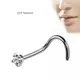 Clou de nez en titane CZ G23 lot de 50 pièces Piercing 2mm 2.5mm 3mm livraison gratuite