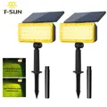 1/2/4 PCS T-SUN 36 LED Extérieur Solaire Lumière IP65 Lampe Solaire 3000K/6000K Massage Solaire