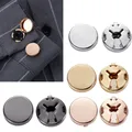 1 paire de boutons de manchette ronds en laiton pour hommes couverture de boutons de manchette pour