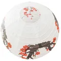 Lanterne en papier à fleurs de cerisier rouge P15F lampe ronde chinoise japonaise blanche en papier