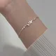 Bracelet papillon en argent pour femme bijoux fantaisie zircon cubique de luxe contre-indiqué