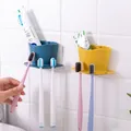 Porte-brosse à dents mural porte-gobelet HOSet avec trou rangement pour gobelets accessoires