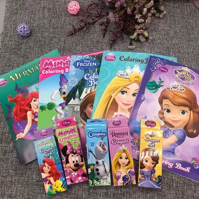 Disney-Carnet de dessin Frozen pour filles jouets avec stylos cadeaux d'anniversaire magiques pour