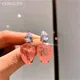 Paraiba-Boucles d'Oreilles Pendantes en Pierres Précieuses pour Femme Clip Rose Tourmaline