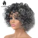 Alororo-Perruque courte bouclée 12 amaran pour femmes noires perruques afro moelleuses perruque