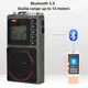 Radio Multifonction AM/FM/SW/WB Lecteur de Carte Numérique Portable Bluetooth à Bande Complète