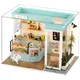 Mini-maison de course en bois pour enfants jouets en polaire cadeau d'anniversaire accessoires de