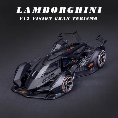 Maisto-Lamborghini noir V12 CigGRAN TURISMO modèle de supercar en alliage moulé sous pression